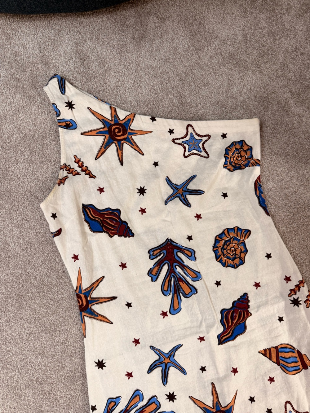 One Shoulder Coastal Maxi Dress - Picture 2 of 5